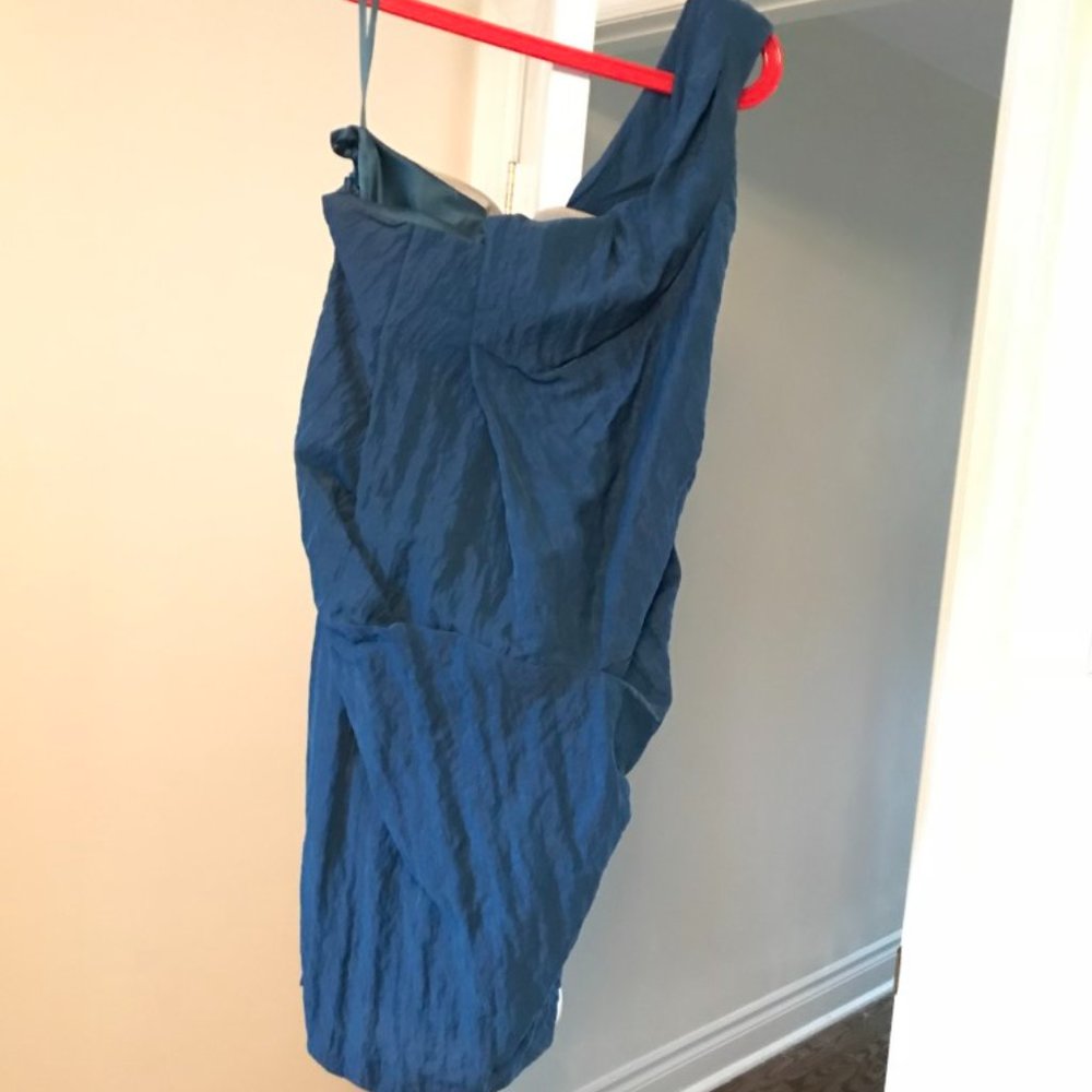 Ports 1961 Blue One Shoulder Dress Size 4